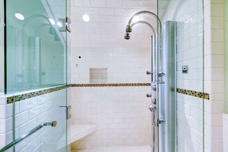Stylish Shower with Tile Accents